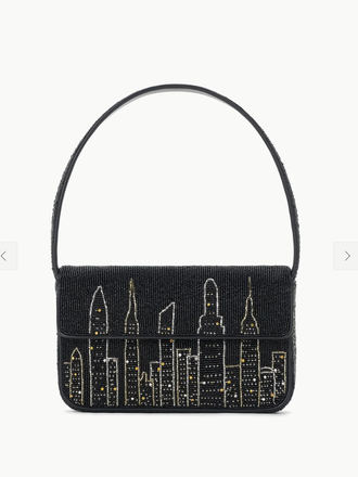 Staud Tommy Beaded Bag NYC Skyline
