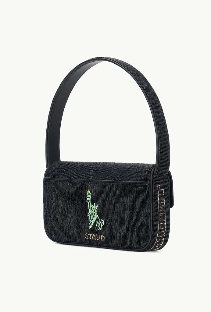 Staud Tommy Beaded Bag NYC Skyline