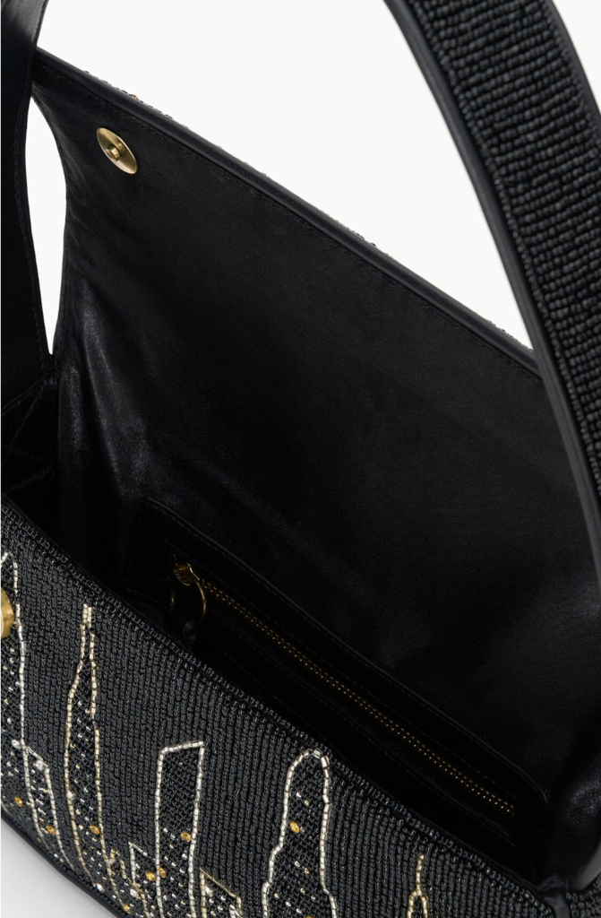 Staud Tommy Beaded Bag NYC Skyline