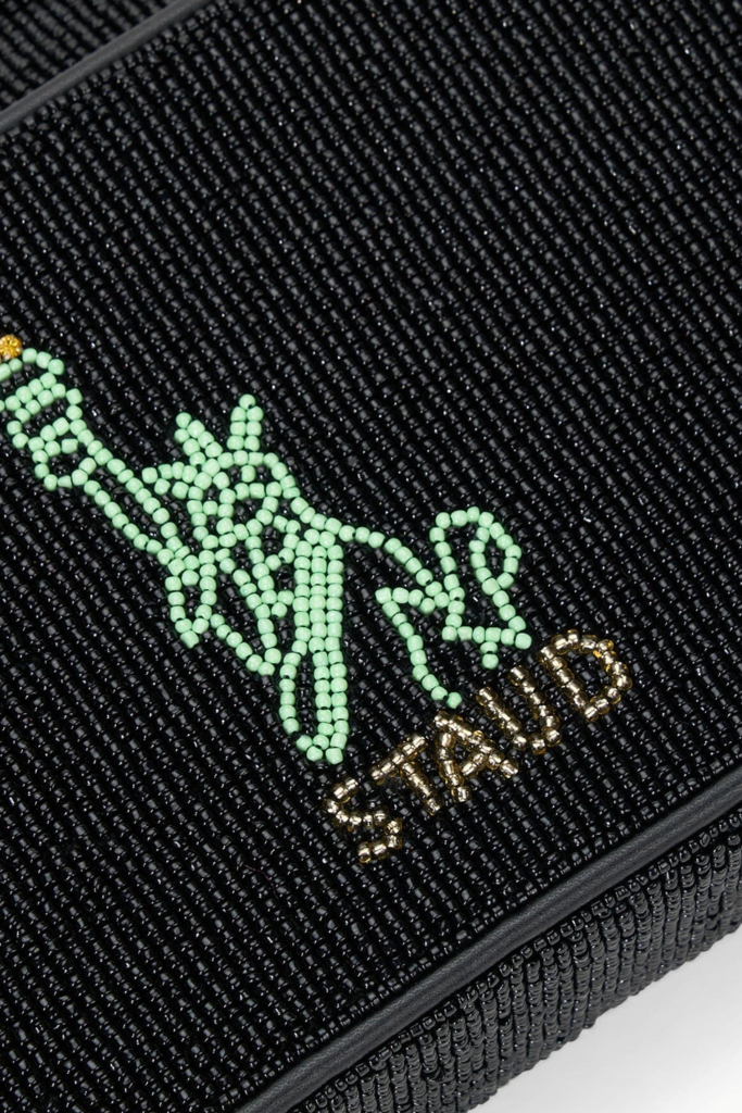 Staud Tommy Beaded Bag NYC Skyline