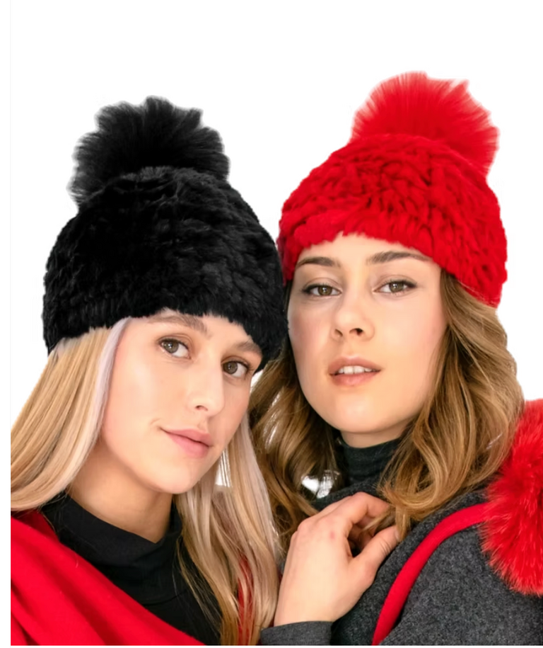 Mitchie's Matchings Rabbit Fur Beanie - HTTN32