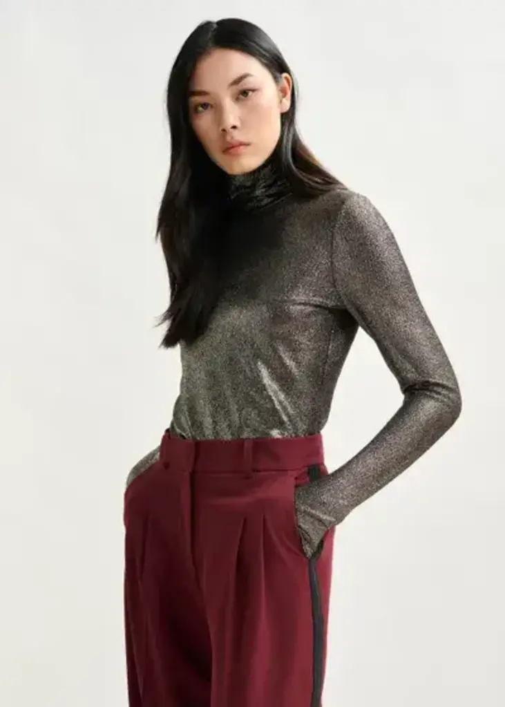 Essentiel Antwerp Ilevate Metallic Turtleneck