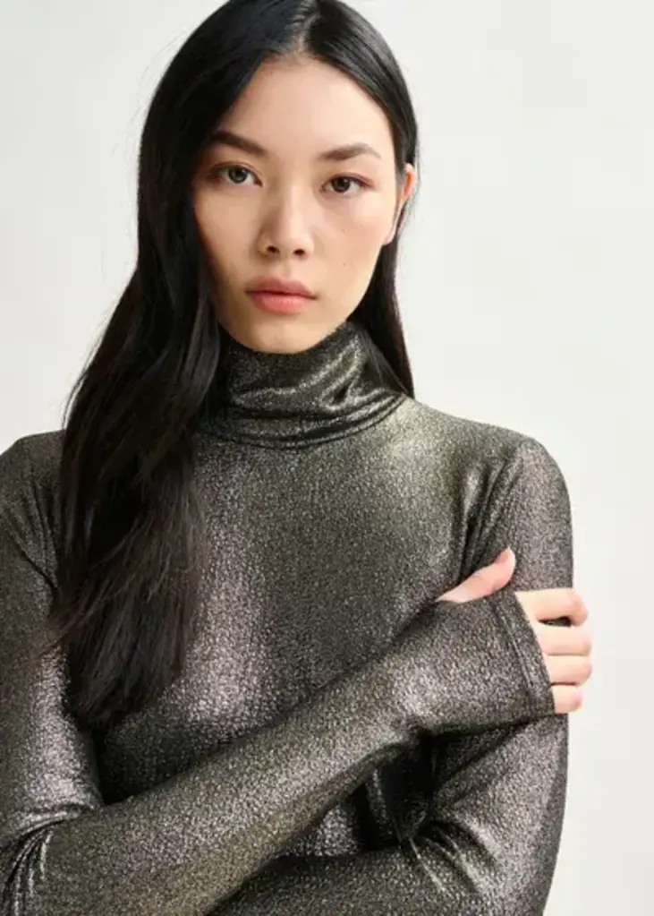 Essentiel Antwerp Ilevate Metallic Turtleneck