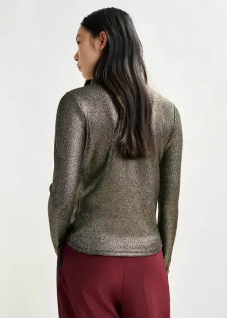 Essentiel Antwerp Ilevate Metallic Turtleneck