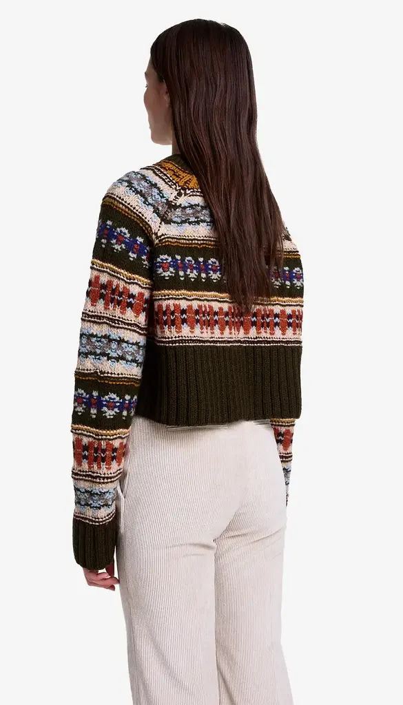 Smythe Handknit Cropped Crewneck Sweater