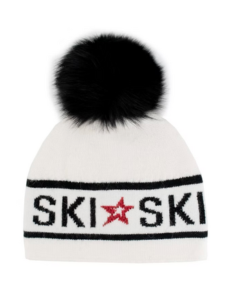 Mitchie's Matchings Knit Ski Hat w/Fox Pom - HTAN41