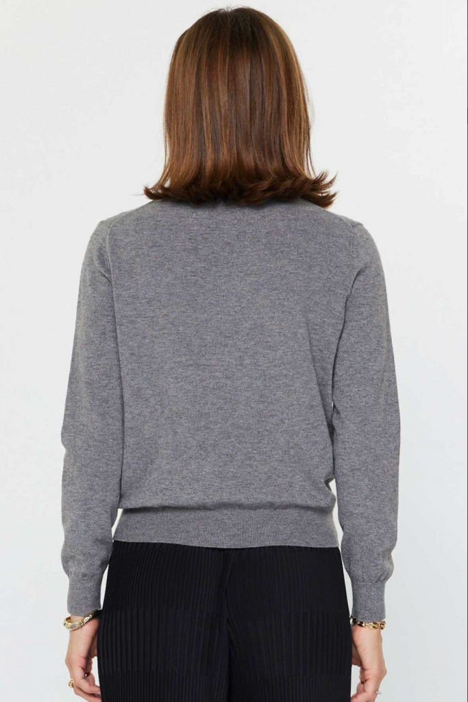 Current Air Rhinestone Necklace Sweater