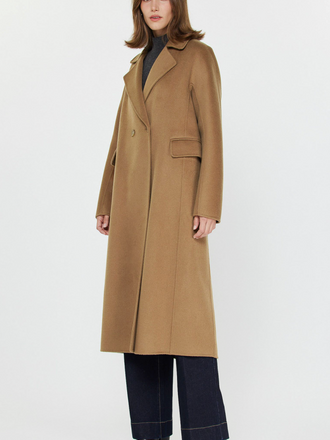 Current Air Relaxed Double Breasted Wool Coat
