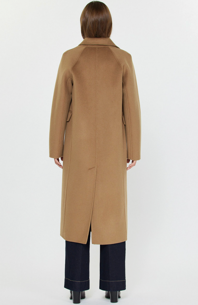 Current Air Relaxed Double Breasted Wool Coat