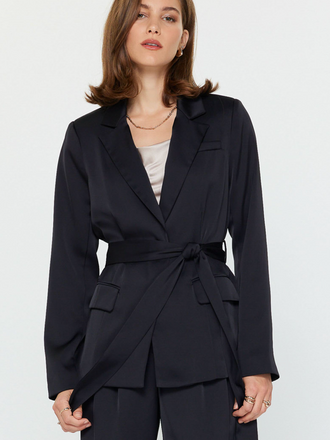 Current Air Silky satin tailored jacket