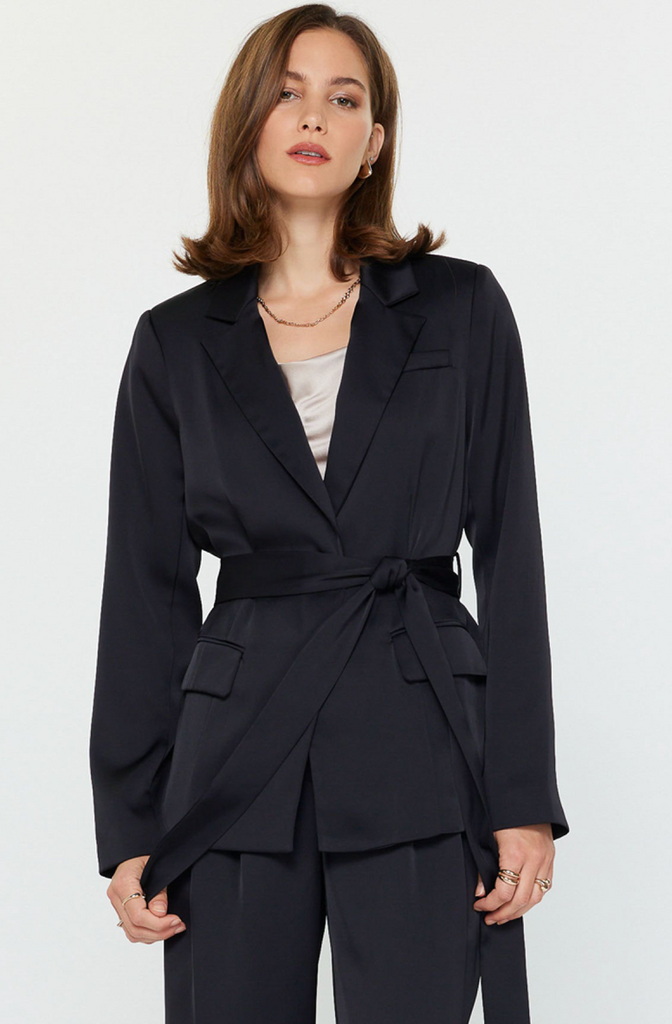 Current Air Silky satin tailored jacket