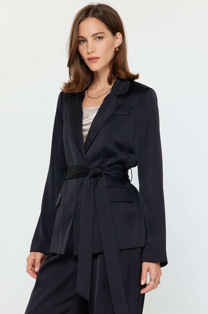 Current Air Silky satin tailored jacket