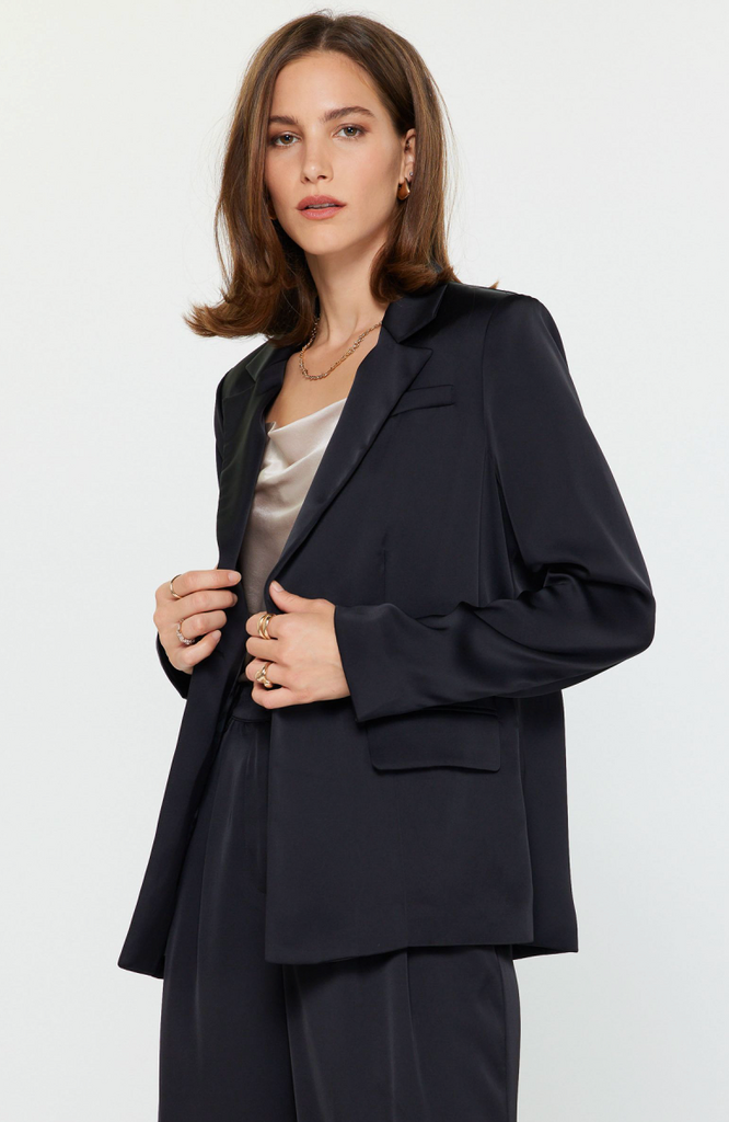 Current Air Silky satin tailored jacket