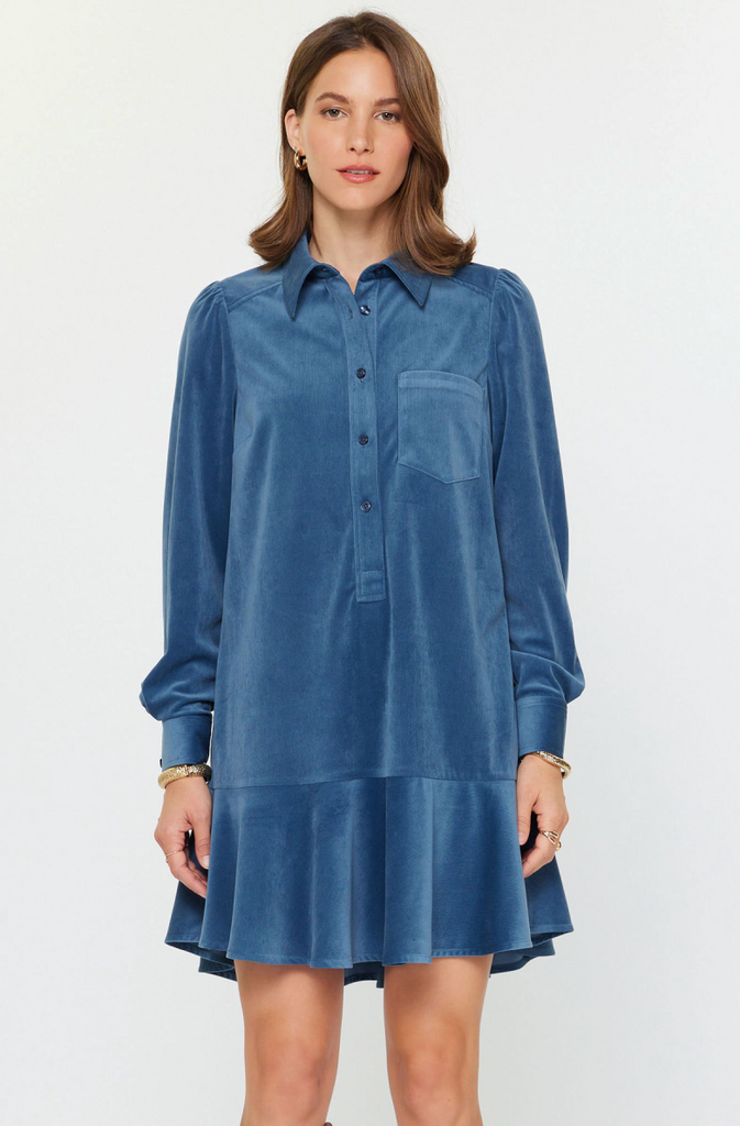 Current Air Fluted Mini Shirt Dress