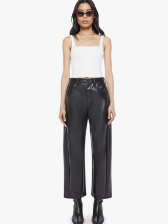 Mother Denim The Half-Pipe Flood in Black