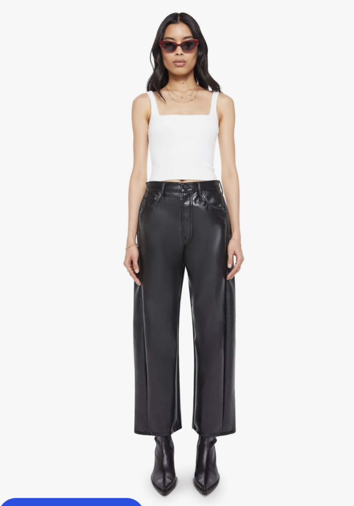 Mother Denim The Half-Pipe Flood in Black
