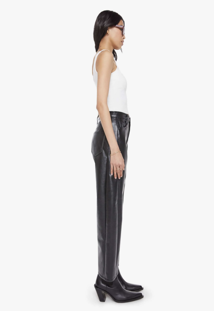 Mother Denim The Half-Pipe Flood in Black
