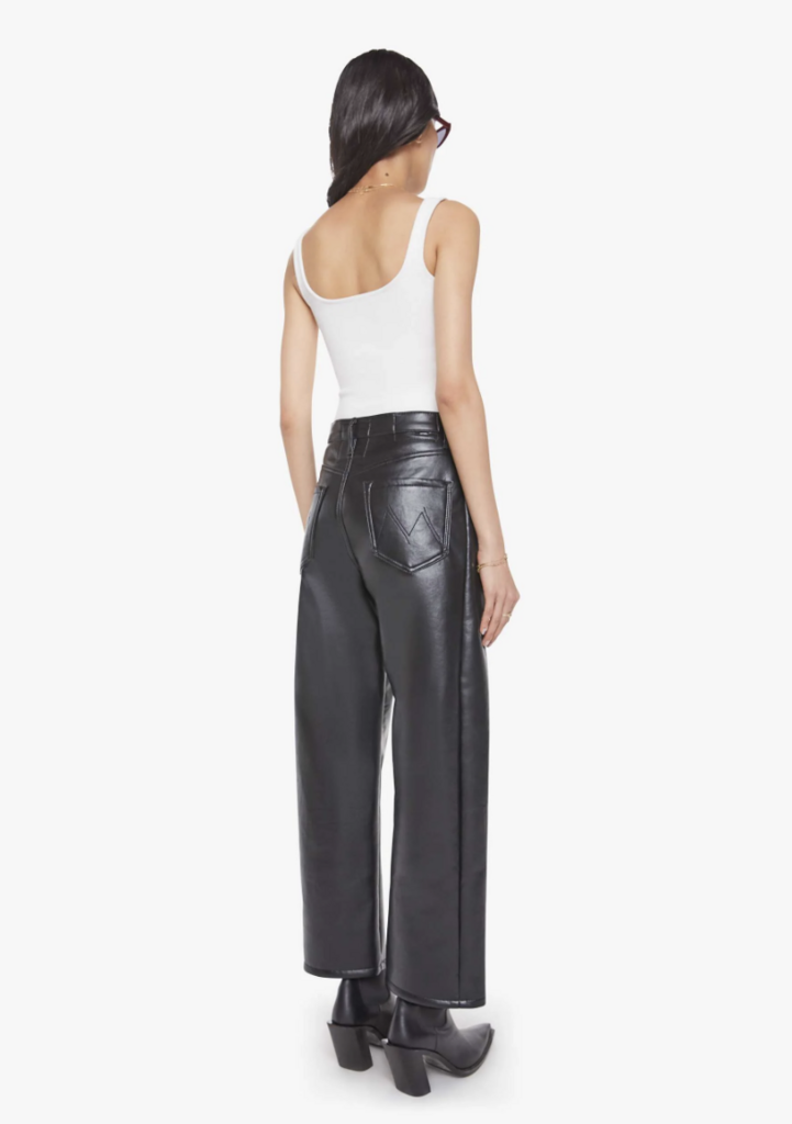 Mother Denim The Half-Pipe Flood in Black