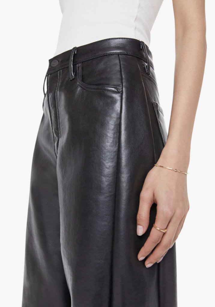 Mother Denim The Half-Pipe Flood in Black