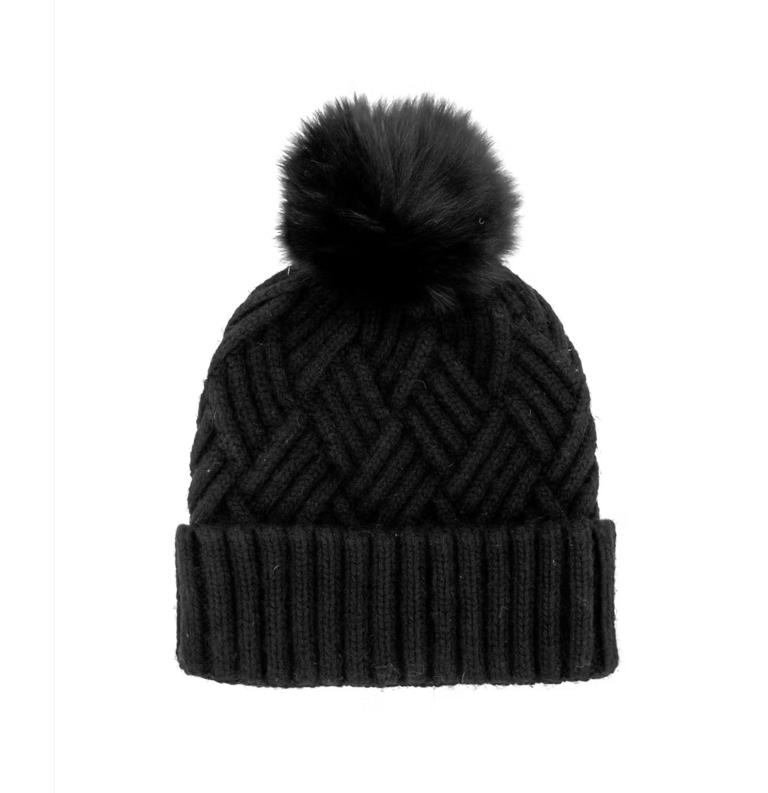 Mitchie's Matchings Fox Pom Knit Hat - HTYH02