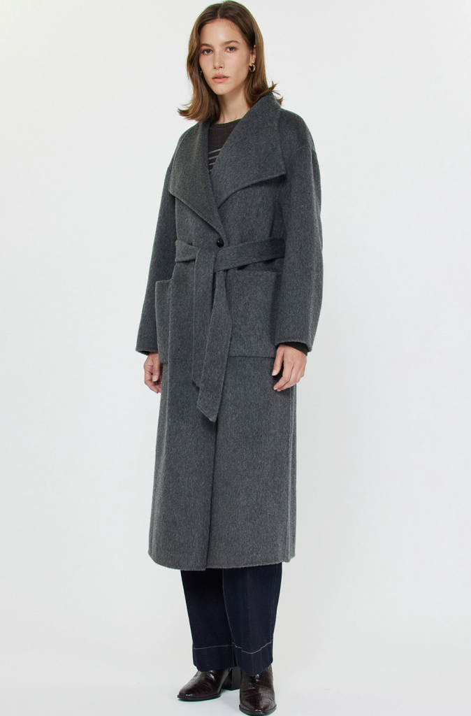 Current Air Wool Wrap Coat