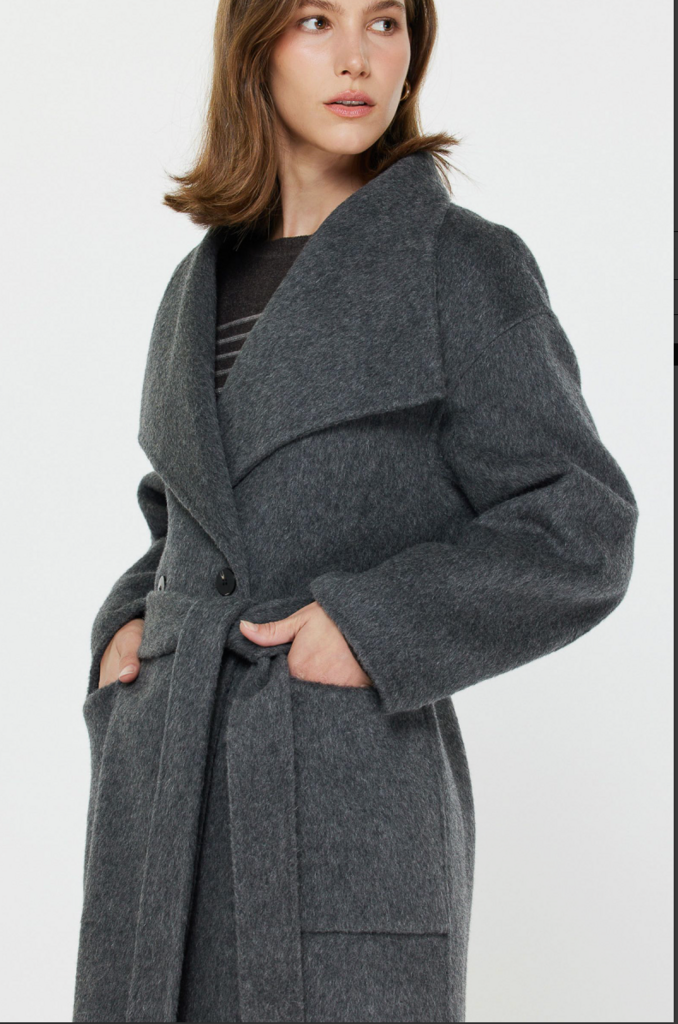 Current Air Wool Wrap Coat