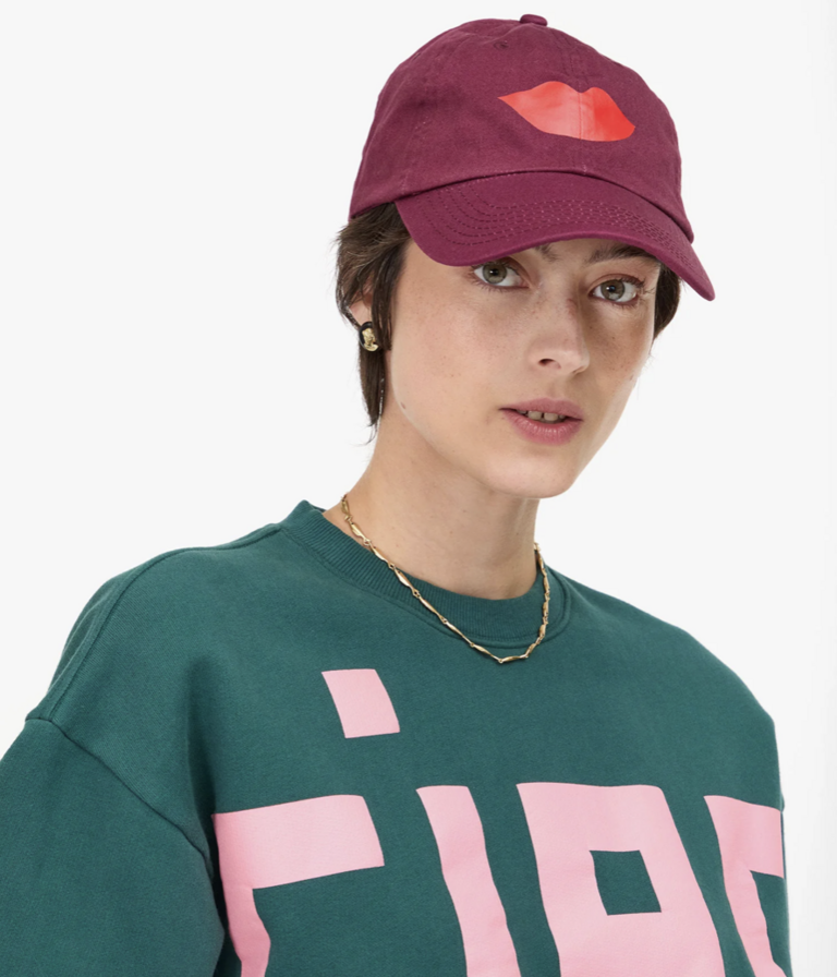 Clare V. Baseball Hat - Lips
