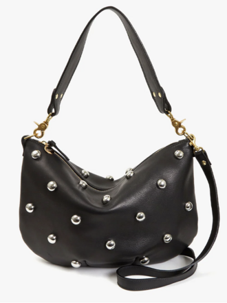 Clare V. Moyen Messenger - Naturelle w/ Studs