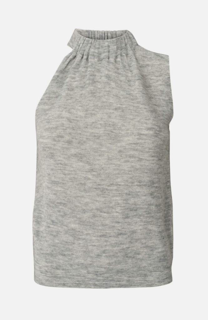 Rabens Saloner Celina Waffled Knit One Shoulder Top