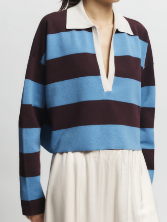 Saint Art Samira Striped Knit Polo
