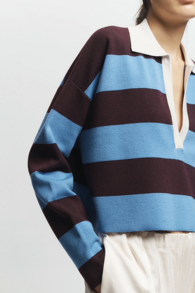 Saint Art Samira Striped Knit Polo