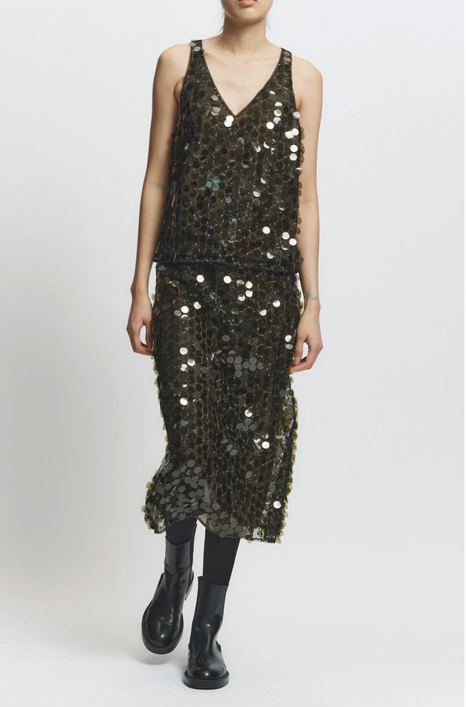Saint Art Zeyon Sequin Mesh Skirt