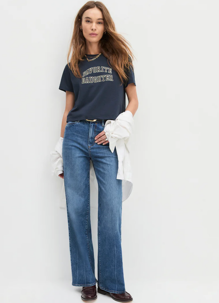 Favorite Daughter Favorite Daughter Cropped Collegiate Tee