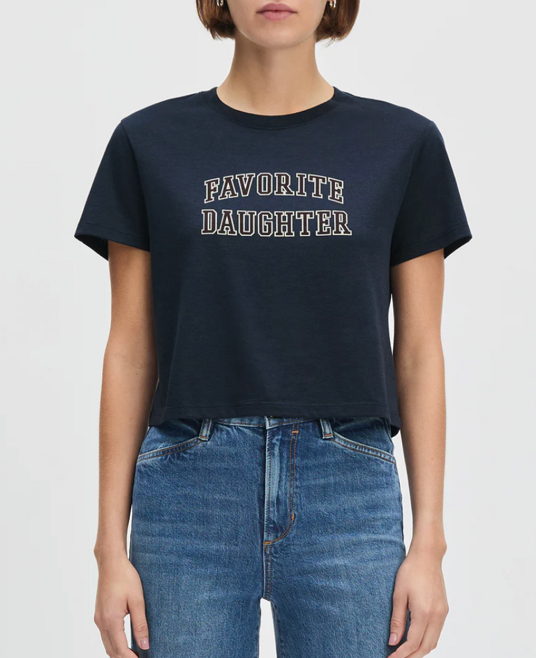 Favorite Daughter Favorite Daughter Cropped Collegiate Tee