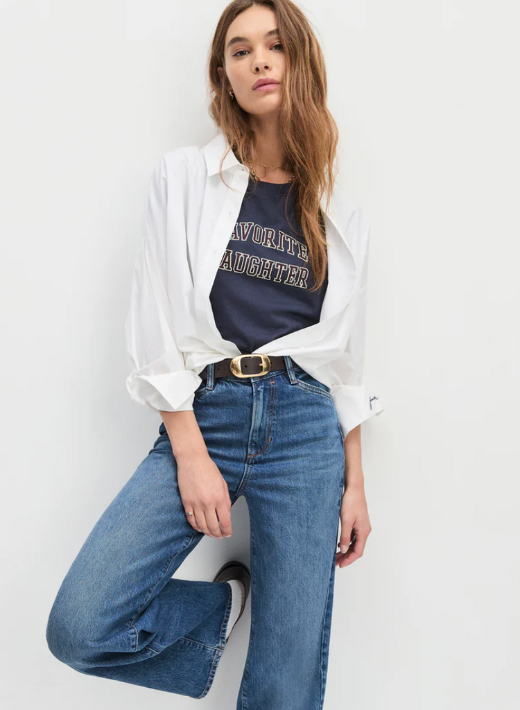 Favorite Daughter Favorite Daughter Cropped Collegiate Tee