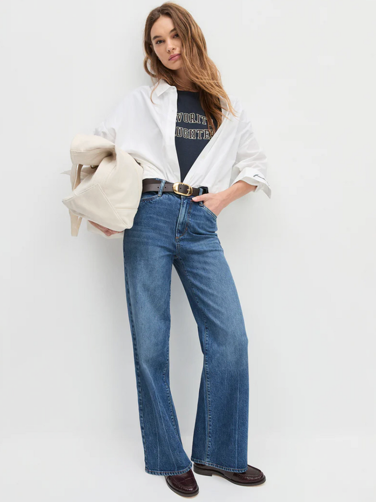 Favorite Daughter Favorite Daughter Cropped Collegiate Tee