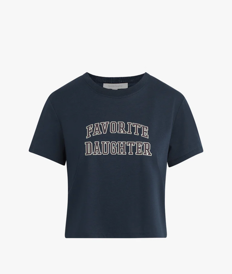 Favorite Daughter Favorite Daughter Cropped Collegiate Tee