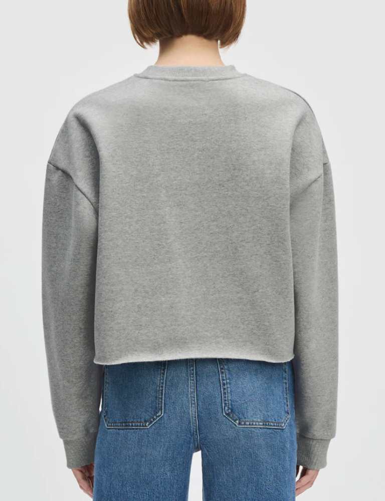 Favorite Daughter Cropped Collegiate Sweatshirt / H. Grey