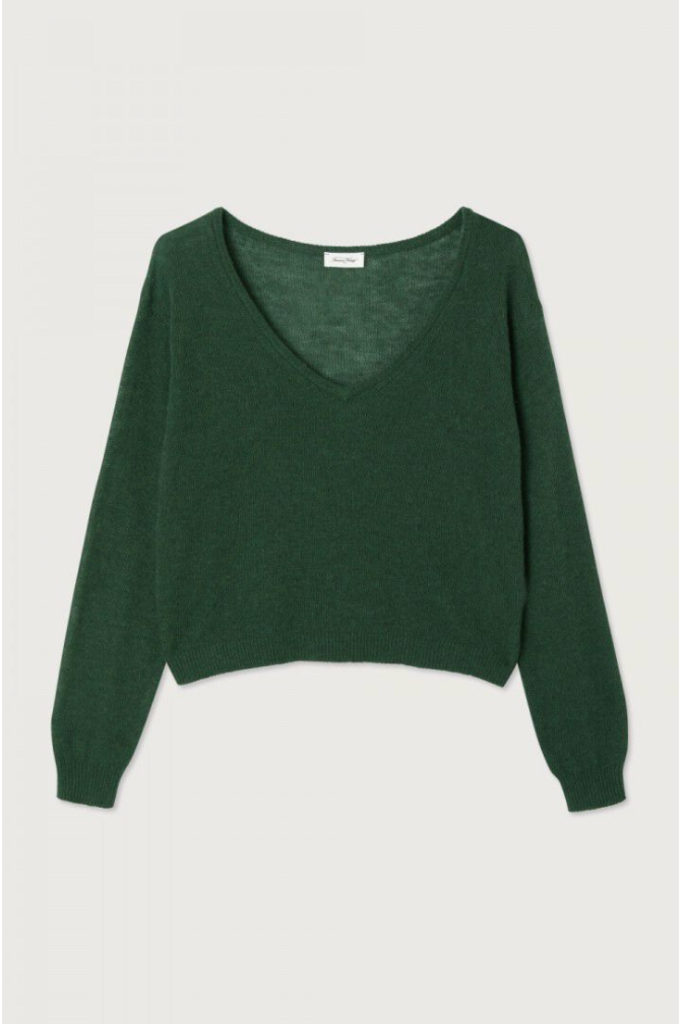 American Vintage Dumy V-Neck Balloon Cut sweater