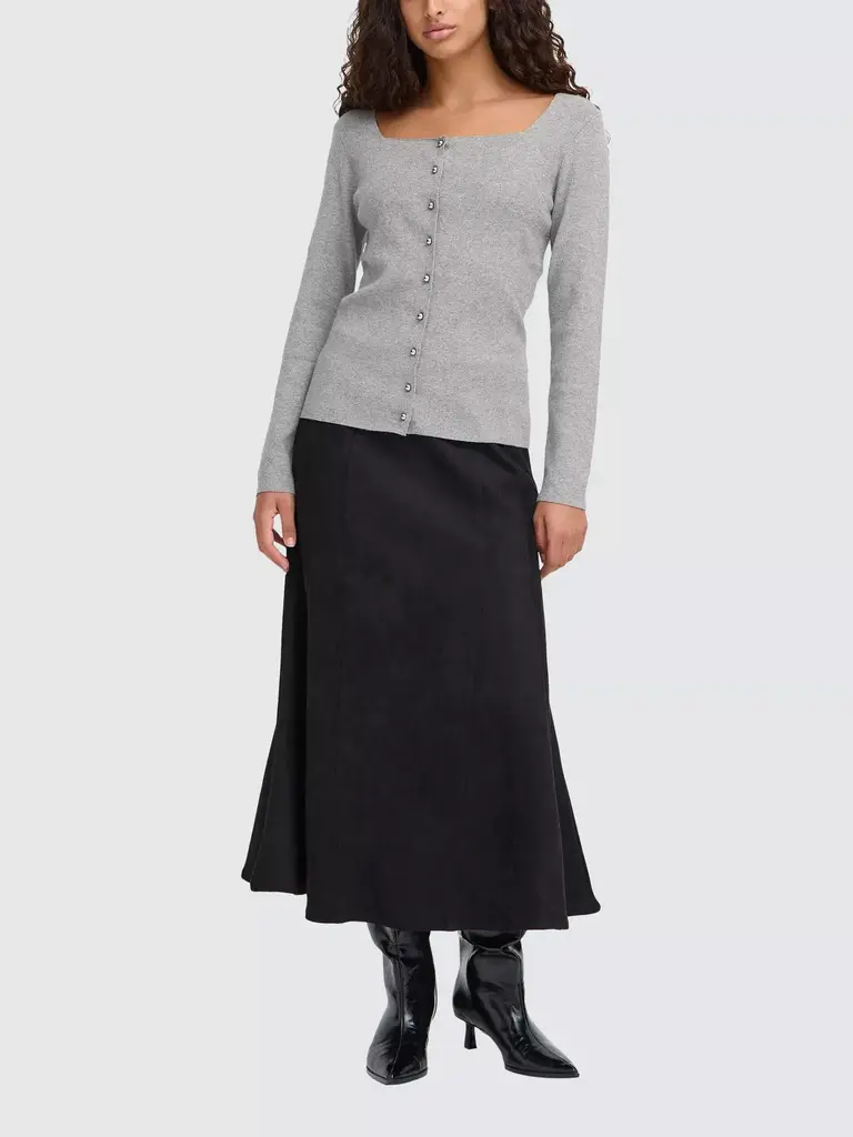 Ichi Clarisa Grey Cardigan Top