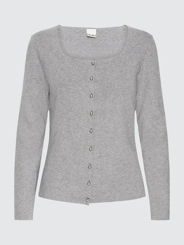 Ichi Clarisa Grey Cardigan Top