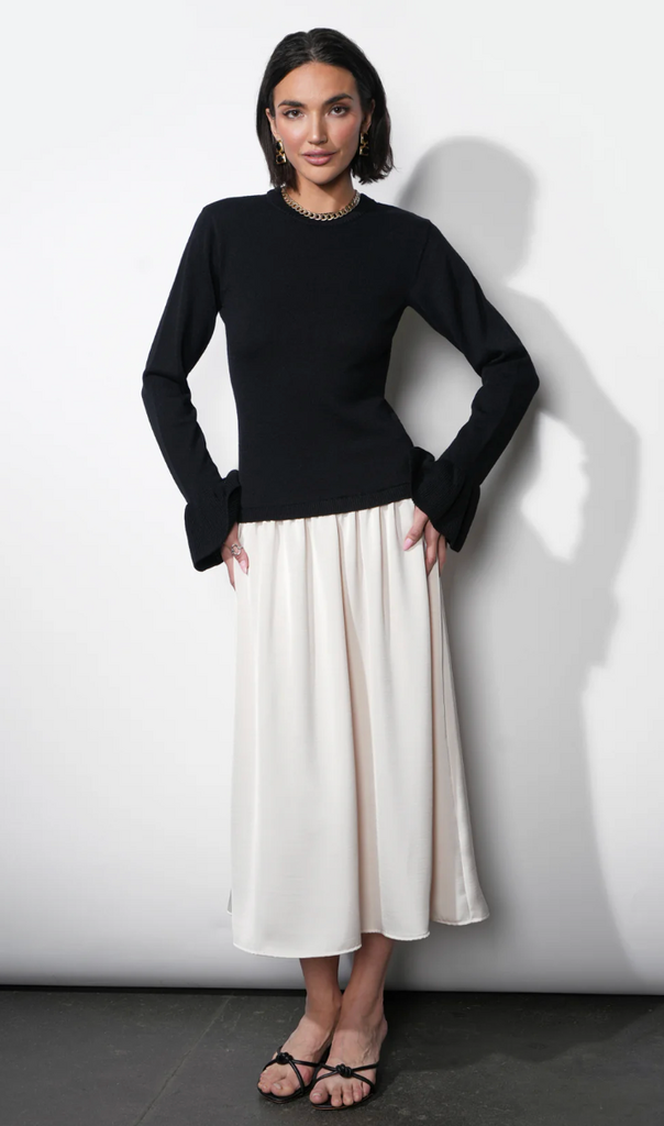 Greylin Jovie Twofer Sweater Midi Dress
