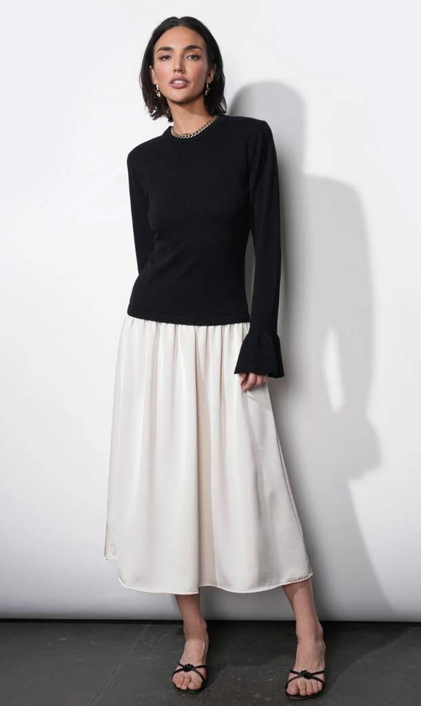 Greylin Jovie Twofer Sweater Midi Dress