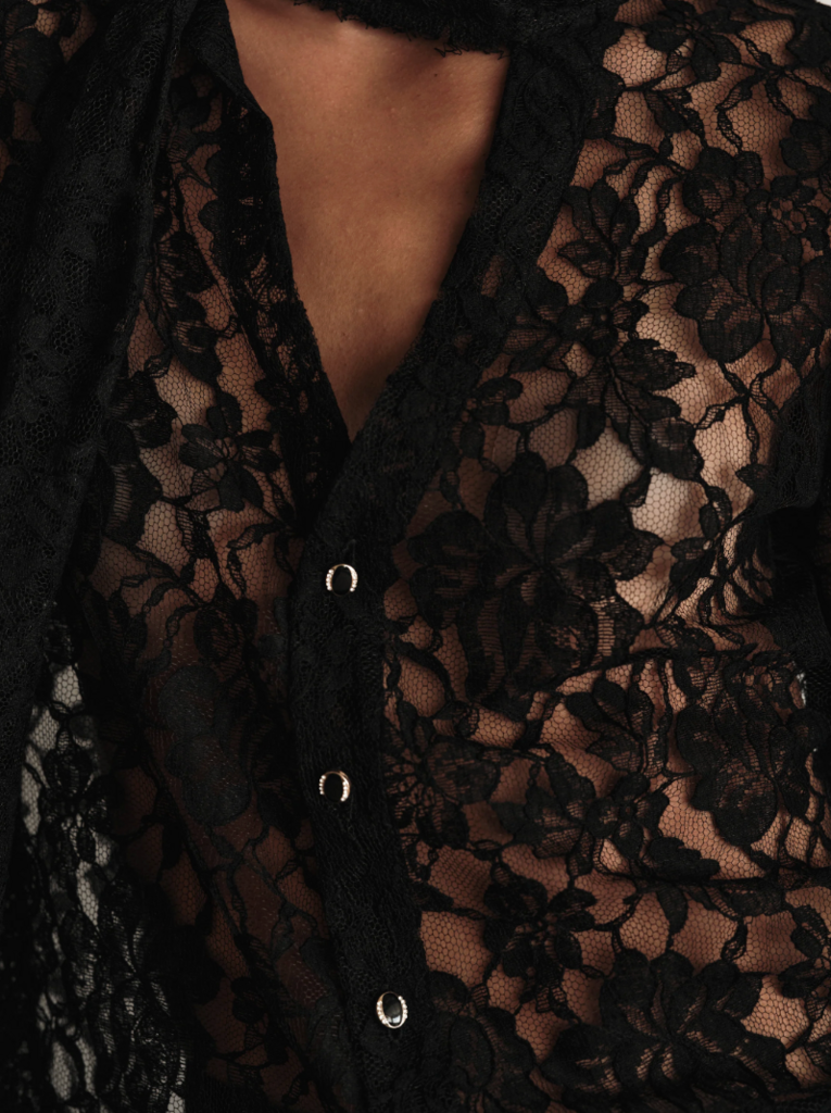 Cissa The Lace Bow Tie Top