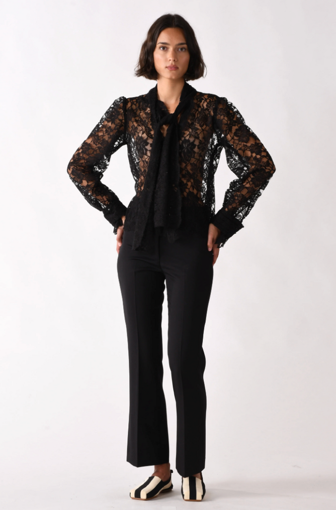 Cissa The Lace Bow Tie Top