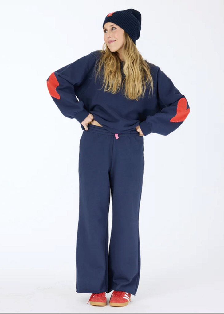 Kerri Rosenthal Benton Imperfect Heart Patch Sweathshirt