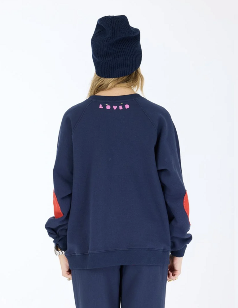 Kerri Rosenthal Benton Imperfect Heart Patch Sweathshirt