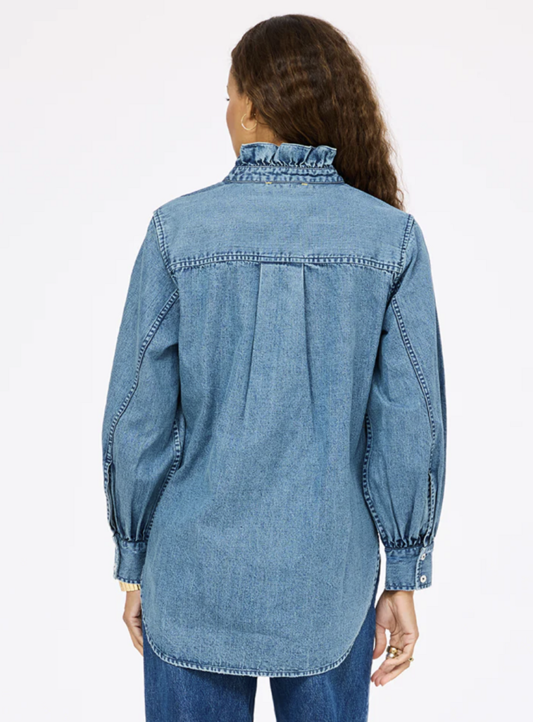 Kerri Rosenthal Puff sleeve denim shirt