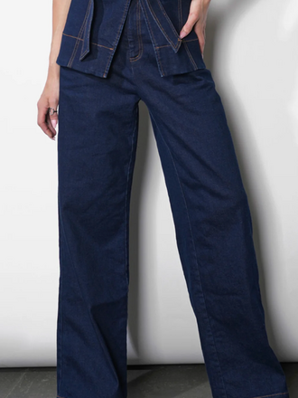 Greylin Luna Wide Leg Denim Trousers