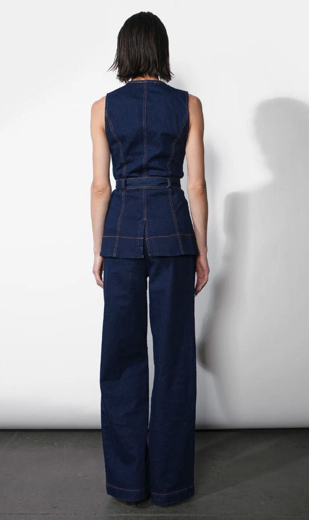 Greylin Luna Wide Leg Denim Trousers